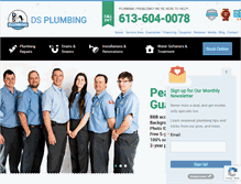 Tablet Screenshot of dsplumbing.ca